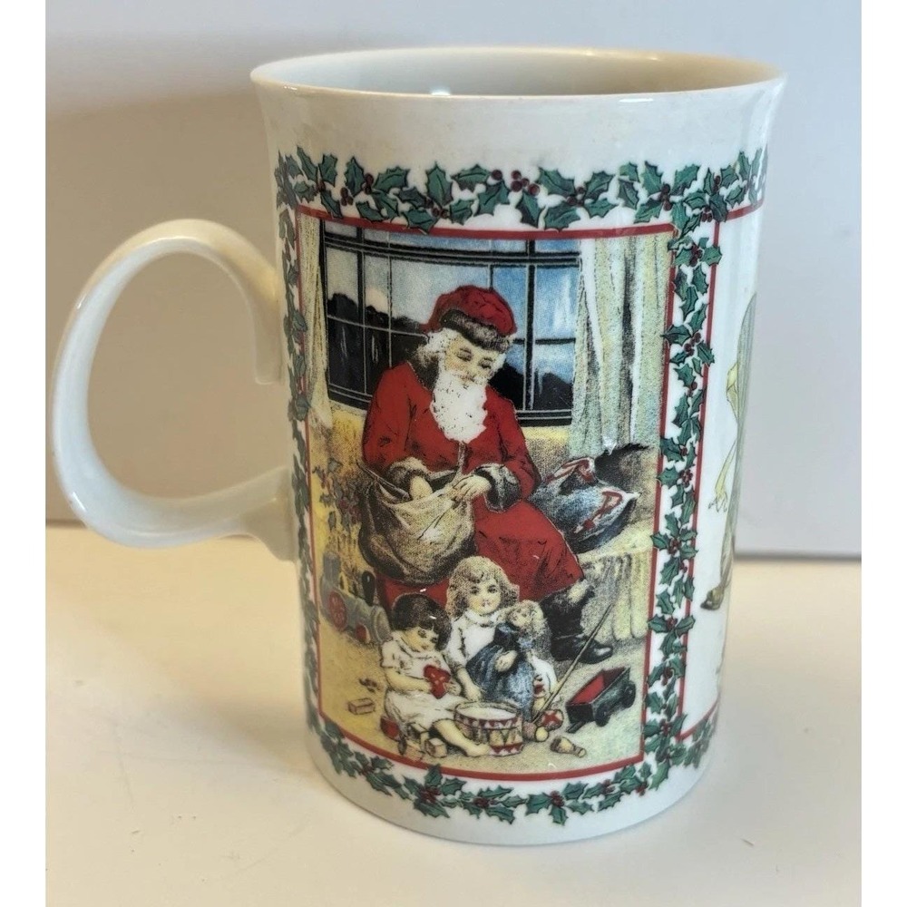 Dunoon Victorian Santa Merry Christmas Mug Cup Stoneware Made in Scotland